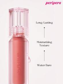 Peripera K-Beauty Water Bare Tint, Mirror Watery Lip Gloss, Glass Lip Gloss, Lip-Plumping, Naturally Moisturizing, Lightweight, Glow-Boosting Long-Lasting, Comfortable, Non-Sticky, Mask Friendly, No White Film, K-Beauty, Korean Makeup