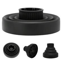 1PC Salon Tools Black Universal Silicone Hair Dryer Diffusion Cover Adjustable Temperature Dispersion Drying Dryer - Multicolor - View 4