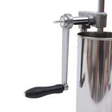 kangten 3L Commercial Sausage Stuffer Meat Filler Machine Stainless Steel+ Filling Tubes - Silver - View 4