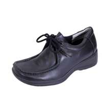Kris Women's Wide Width Leather Shoes - 黑色 - 查看 1