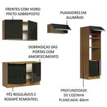 Madesa Gabinete De Cocina Integral Completa 270cm Lux Color Marrón/Negro 01 - Marrón y negro - Ver 4
