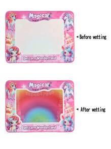 Christmas Decoration Water Drawing Mat - Children's Painting & Writing Colorful Graffiti Drawing Mat Toy With Magic Pen, Educational Toy, Large Size Water Drawing Pad, Neat Neon Color, Suitable For 3-8 Years Old Girls & Boys, Birthday, Christmas, Thanksgiving Gift