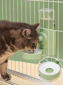 1 pieza Comedero para mascotas, tazón adherido a la jaula, botella de agua, dispensador de contenedor de alimento para pájaros, suministros de alimentación y bebida para mascotas