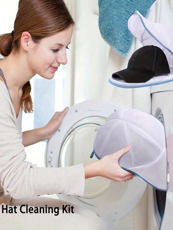 Anti-Deformation Laundry Hat Wash Bag , Hat Washer And Protector, Washing Machine Special Hat Care Bag Protector For Washer, Non-Woven Hat Washing Cage - Anti-Deformation Garment Cleaning Kit,Baseball Cap Hat Washer For Washing Machine School Organizer Bags Teacher Storage Bags(Not Include Internal Bracket)