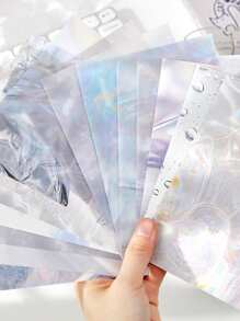 20 Sheets Shimmery INS Style Decoration Paper, Sunlight Reflection Series, For Scrapbooking DIY Crafts Background Material,School Supplies,Back To School