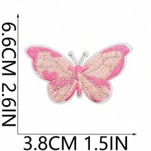 1片/20片装刺绣布贴 – 浪漫粉色花束、心形蛋糕、蝴蝶结和靴子图案，可熨烫/缝制，适用于圣诞节和新年节日服装、包包、帽子、牛仔裤和T恤的装饰，涤纶材质，DIY时尚布贴 | 爱心主题装饰 | 精致刺绣