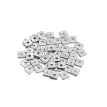 10pcs/50pcs/Pack Stainless Steel Square Beads, Fashion Jewelry Chain Link Spacer Beads For DIY Necklaces And Bracelets