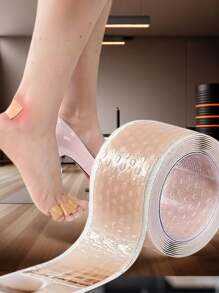 1pc Silicone Invisible Adhesive Cushion Insole Pads, Silicone Gel Blister Bandages - Transparent Heel Protector Tape For Foot, Hand & Toe, For High Heels, Anti-Slip And Anti-Wear Foot Protectors Breathable - Multicolor - View 3