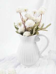 17.72Inch Artificial Chrysanthemum Branch Green Plant Long Stem Spring Wedding Bridal DIY Bouquet Flower Arrangement Living Room Kitchen Vase Home Decoration 1PC/2PCS/4PCS/6PCS