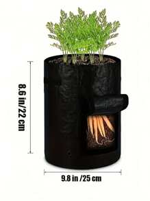 10-Gallon Potato Growing Bags, Planter Bags With Lid And Handles For Potatoes, Carrots, Tomatoes And Onions