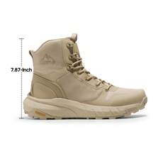 Men's Military Tactical Boot Lightweight Comfortable Boots For Work All Day Side Zipper Motorcycle Combat Hiking Boots 8 Inches Metrostrike - Màu Khaki - Xem 7