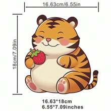 1/2/3 Stücke runder Tiger Kreisel Aufkleber, geeignet für DIY T-Shirts, Kissen, Jeans, Hoodies, Rucksäcke und andere Accessoires, Must-Have-Have Outfit für Modebewusste