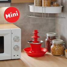 Mini Home Chocolate Fountain, Electric Chocolate Fondue Fountain With Tray Machine For Parties, Stainless Steel, Melts Cheese, Queso, Candy, - Ldeal For Festive Parties, Family Friends Events Gathering & Romantic Weddings, Cooking Enthusiasts Gifts - US A Type Plug(110-127V) - View 3