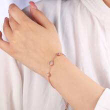 欧美锆石泪珠吊坠项链，独特设计精致玫瑰金手链、戒指、耳环系列