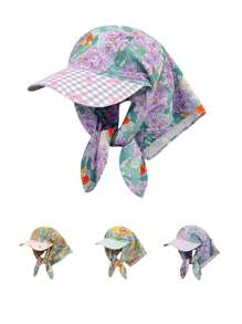 1 pieza Unisex Visera con estampado de patrón de frutas, pañuelo tipo brighter de colores, versátil para protección solar del cuello para deportes al aire libre como escalada, ciclismo, uso casual, playa, uso diario