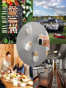 1pc Wall-Mounted Magnetic Toothpick Holder - Fashionable White, PP Material Resistant To Stains, Suitable For Kitchen And Dining Room Storage