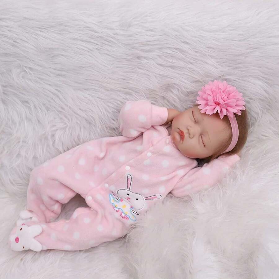 22 Inch/55cm Soft Body Realistic Newborn Baby Doll - Dolls And Accessories, Perfect For Halloween And Christmas Gifts, Realistic Details, Collectible, Easy To Hug - Multicolor - View 1