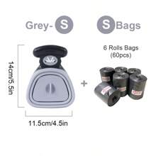 1 件装狗狗粪便拾取器-粪便夹-方便携带（内含 1/6 卷塑料垃圾袋）-可折叠垃圾清洁器-便携式徒步扣宠物粪便夹-令人愉悦的遛狗体验-容器内部可存放垃圾袋 - 彩色 - 查看 20