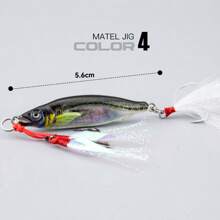 Leurre de pêche en plaque de fer petit et imprimé en 3D pour les eaux douces et salées avec un lancer à longue portée, convenant à la perche, au barramundi, au poisson-chat et au gros œil - Multicolore - Voir 16