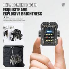 1 st. Sterke magneet Mini LED sleutelhangerlamp + Type-C snel opladen / Kikkerooglens zaklamp, draaibaar gyroscoop decompressieontwerp + dopclip koplamp multi-mode, noodwaarschuwingslicht voor buiten, draagbare 6g ultralichte magnetische adsorptie met batterijniveauweergave