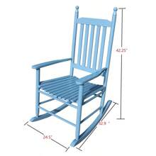 Wooden Porch Rocker Chair Blue