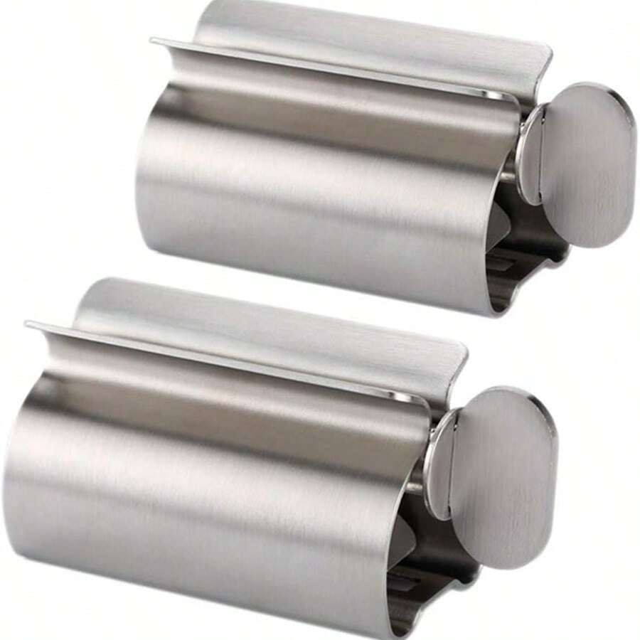 2 Stücke Metall Zahnpasta Auspressen Roller Set, Edelstahl Zahnpasta Tuben Spender Halter für Zuhause, Nachlässige Zahnpasta & Gesichtsreiniger Auspressen, Badezimmer Dekoration, Herbst Dekoration, Schulanfang