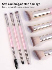 MAANGE 17pcs Professional Makeup Tool Set With 7pcs Facial Makeup Brushes & 5pcs Triangle Powder Puffs & 5pcs Mini Air Cushion Puffs, Foundation, Concealer, Blush, Contour, Eyeshadow, Lip, Eyebrow, Eyelash Brush, Best Makeup Tools With Soft Fiber And Skin Friendly For Easy Carrying, Set For Travel, Gift For Women & Girls