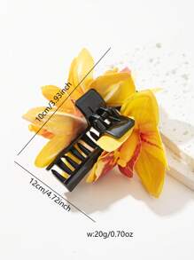 Claw Clips 4pcs Goddess Butterfly Hair Clips With Faux Flower, Romantic Atmosphere Hair Accessories, Suitable For Beach Photos And Vacation, School Stuff, College
