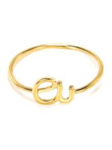 1 Stück minimalistischer, kleiner Initialen-Ring für Frauen, goldplattiert, Draht Stapel-Ring Buchstaben A-Z, Verlobungs- und Hochzeitsschmuck Geschenkidee