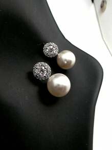 1 Pair High-Quality Imitation Teardrop Pearl Earrings For Bride, Wedding Bridal Bridesmaid Jewelry