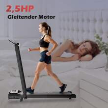 Tapis de course de marche 120 kg vélo d'exercice électrique pour la maison avec inclinaison, tapis de course électrique pliable jusqu'à 12 km/h, télécommande et contrôle par application, vélo d'exercice pliable tapis de course pliable à la maison jogging entraînement à domicile - Noir - Voir 6
