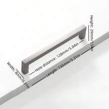 1pc Simple Quadrate Aluminum Alloy Black Brushed Furniture Cabinet Door Handles Drawer Knobs Glass Cabinet Wardrobe Door Pulls Furniture Handle Hardware