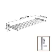 Stainless Steel Towel Rack, Minimalist And Practical Multipurpose Home Bathroom Decor Bathroom Organizer Summer