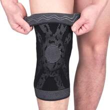 1pc Knee Support With Patella Gel Pad And Y-Shape Side Stabilizers, Compressive And Stabilizing Knee Sleeve Gym Accessories Knee Support Sports Knee Pads Gym Knee Pads - Black - View 5