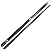 Professional 1/2 Jointed Glass Fiber Pool Cue, 146cm Long With Black Shaft And White Diamond Pattern, 12.5mm High-Quality Leather Tip, Multi-Layer Leather Designed For Strong Grip, Suitable For Players Of All Levels - Black - View 6