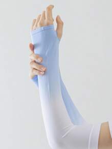 Gradient Color UV Protection Cooling Arm Sleeves For Outdoor, Fashionable Gradient Color, Suitable For Driving, Fishing, Cycling, Golf And Other Outdoor Activities, Unisex, Provide A Refreshing Feel - Multicolor - View 8
