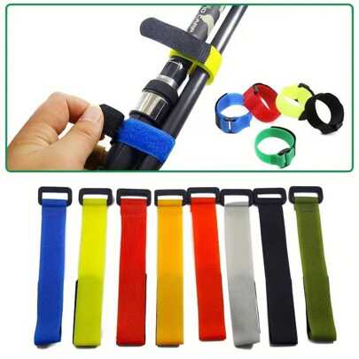 1/5/10/20PCS Fishing Rod Tie Strap - Hook & Loop Suspender Fastener For Outdoor Fishing Tools (Color Random Delivery)
