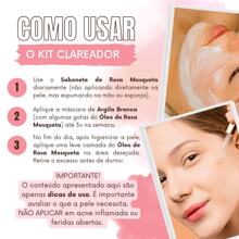 SKIN LIGHTENING Kit: Rosehip Soap + Rosehip Oil + White Clay - 淺粉色 - 查看 5