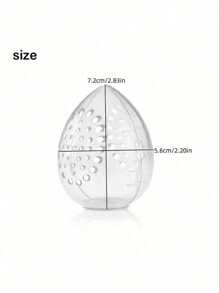 1/3 pièces Boîte de rangement poreux résistante à l'humidité et transparente pour coussin de maquillage, œuf de beauté. Boîte de rangement portable et respirante pour voyage. Organisateur de maquillage d'été pour la maison et la salle de bain. Retour à l'école