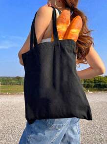 10/5/3/1 Túi vải Tote, Túi vải trơn dùng để trang trí và làm đồ thủ công DIY, Túi xách thời trang màu trơn, Đơn giản và thanh lịch, Túi đựng đồ du lịch, Túi du lịch màu trơn dung tích lớn - Nhiều màu - Xem 9
