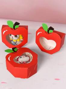 10pcs/5pcs/1pc Super Cute & Adorable Fruit Shaped Gift Boxes With Transparent Window, Creative Pineapple, Apple, Carrot Design High Quality Paper Boxes, Great For Party Gifts, Small Items Storage, Desk Decor, Room Decor, Fun Little Box, Ideal Surprise Gift, Thoughtful Choice For Stylish Parents To Spread Love & Joy, Perfect Party Decoration