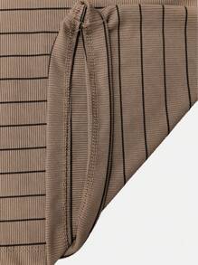 K&K FASHION Ribbed Striped T-Shirt - Óxido marrón - Ver 6
