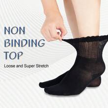 3/10 pares de calcetines transpirables para diabetes, calcetines cilíndricos medios sin restricción elástica para hombres y mujeres, regalo de salud, tela de alta elasticidad, calcetines neutros, calcetines con maldición dulce, los grandes calcetines D, calcetines con picos, sin restricción, parte superior tejida plana, cómodos