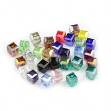 2/3/4/6mm Square Glass Beads, AB Color Crystal Glass Beads, DIY Bracelet Necklace Jewelry Handcraft Supplies