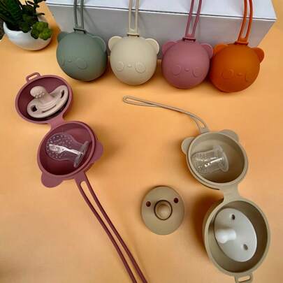 1 st Söt Panda-nappfodral - Silikonhållare för nyfödda pojkar och flickor - perfekt present för semester och speciella tillfällen