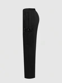 女式舒适素色简约多口袋护士服裤