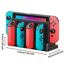 Switch-Controller Ladestation, Ladeständer mit Aufbewahrung kompatibel mit Switch
