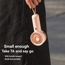 1pc Rechargeable Portable Handheld Mini USB Fan, 3-Speed Electric Desktop Fan For Back To School - Multicolor - View 10