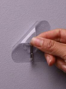 30Pcs/10Pcs/1Pc Translucent Strong Adhesive Hooks, No Need To Drill Holes, Punch-Free Traceless Load-Bearing Hooks, Strong Adhesive Hangers, Removable, Transparent, Waterproof, Rust-Proof, Suitable For Clothes, Hats, Tableware, Shoes, Accessories, Kitchenware, Bags, Kitchen, Bathroom, Living Room, Bedroom, Wall Hanging, Multi-Functional Hanging Storage Rack, Suitable For Family Room Wall Door Cabinet Bathroom Organizer Bathroom Decor Summer Back To School