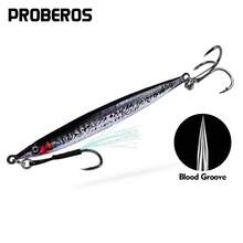 PRO BEROS قطعة واحدة من طُعْمِ صيد السمك للرمي البعيد مقاس 0.5 أونصة/0.6 أونصة/0.74 أونصة/1 أونصة/1.2 أونصة/1.6 أونصة، عُرْضِي صناعي واقعي مطبوع ثلاثي الأبعاد بليزر، طُعْمِ معدني، أدوات صيد - اللون د - مشاهدة 2